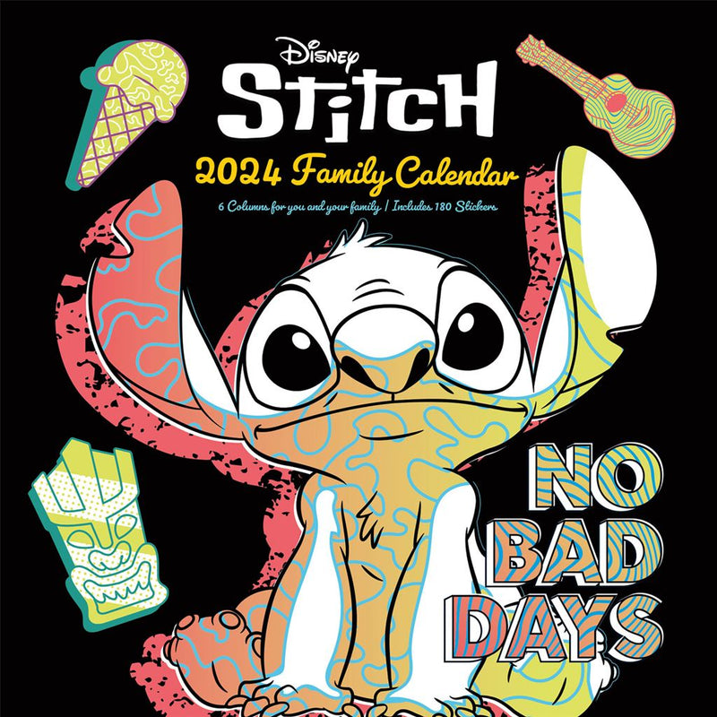 Lilo and Stitch Calendar 2024 - Month to a View Family Planner 30cm x 30cm - Official Merchandise