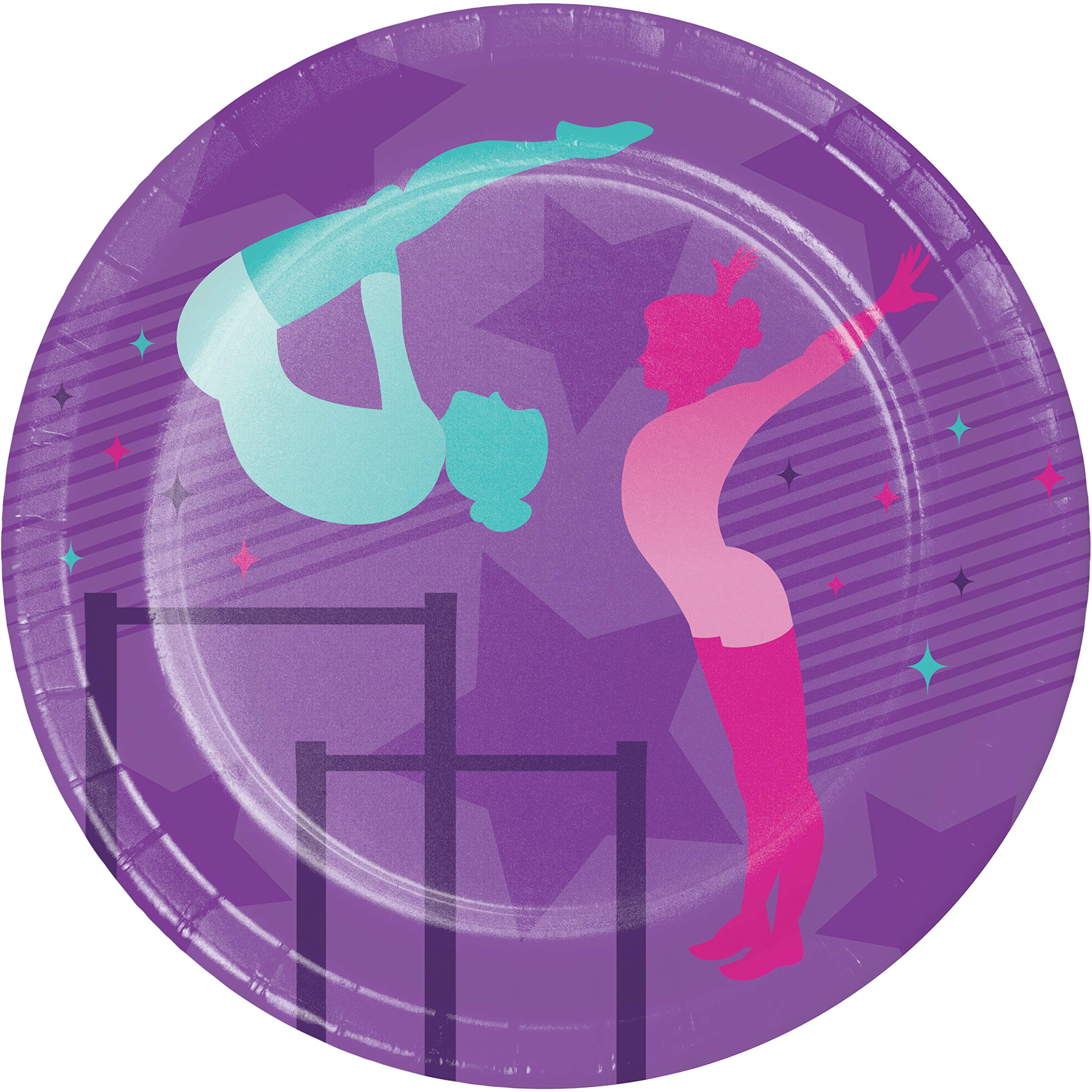 Creative Converting: Plt7 Ss 12/8Ct Gymnastics Party Qs