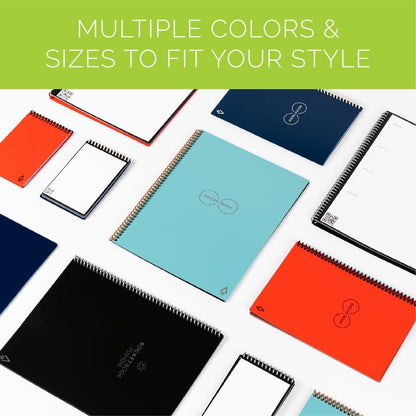 Bic - Rocketbook Fusion Letter A4 Reusable Smart Notebook 42 Multi-Format Style Pages Black 505467