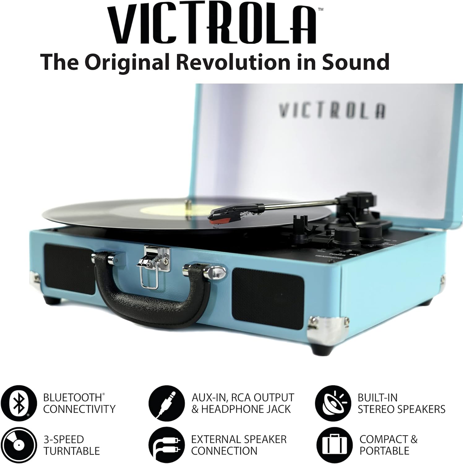 Victrola: Vsc550Bttq Bt Suitcase Turntable Turqoise (Giradischi)