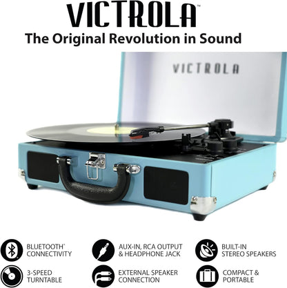 Victrola: Vsc550Bttq Bt Suitcase Turntable Turqoise (Giradischi)