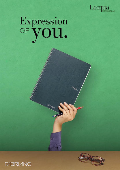 Fabriano Ecoqua Original Spiral-Bound Notebook, Flamingo