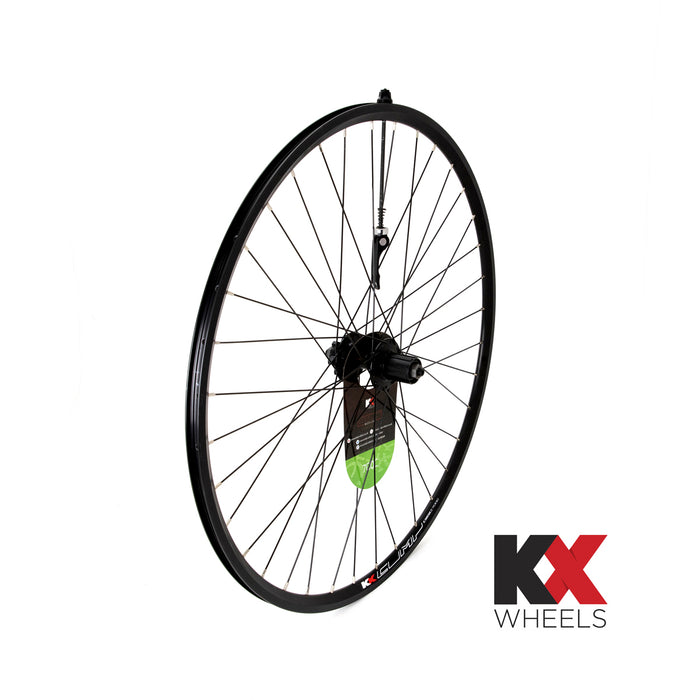 KX Road 700C Doublewall Q/R Wheel Cassette Disc Brake in Black (Rear)