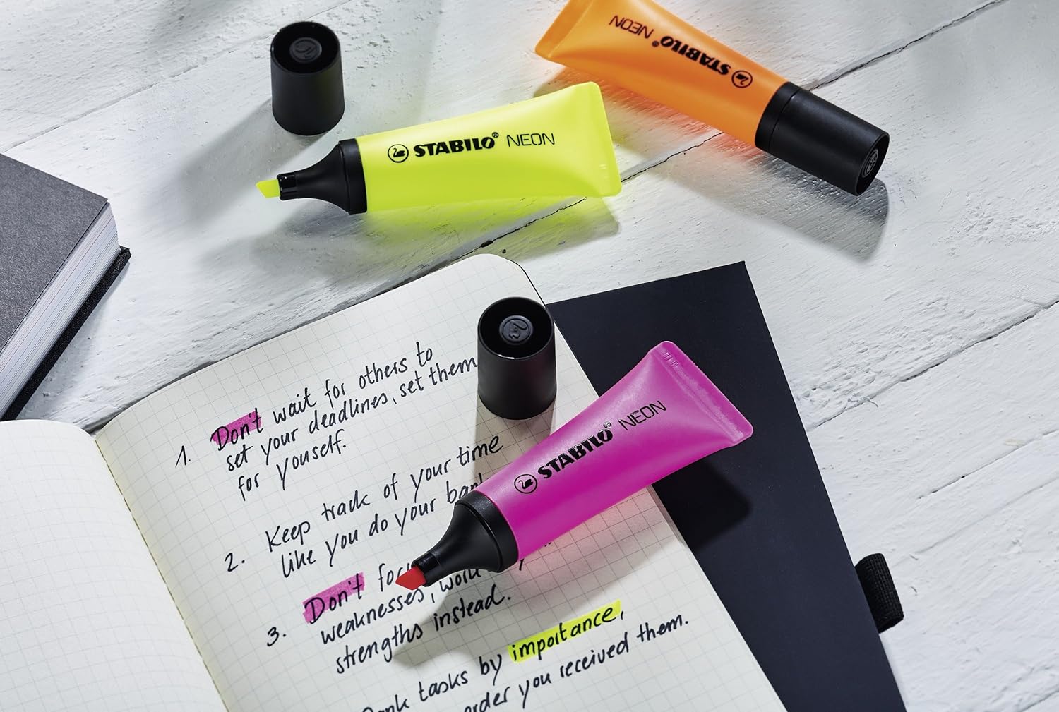Highlighter - STABILO NEON - Pack of 10 - pink