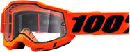 100% Accuri 2 Enduro MX Goggles Orange / Clear Lens