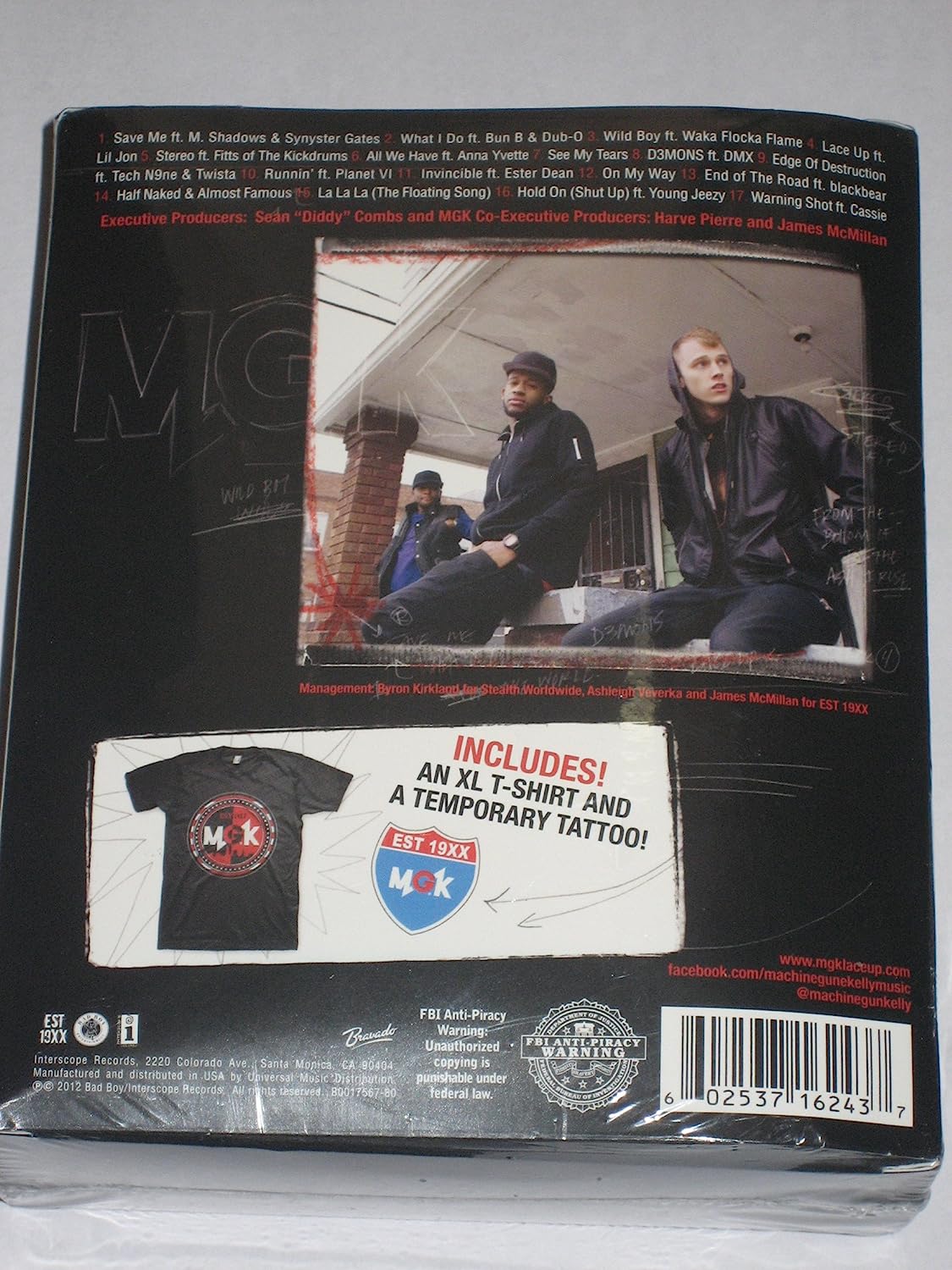 Lace Up Cd Mkg (Aka Machine Gun Kelly) With Xl T-Shirt (Limited Edition)