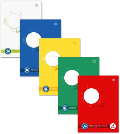 Staufen Staufen Green 794004508 Notebook Cover with Labelling Field DIN A5 150 g/m² Recycled Paper Perfect Protection for Exercise Books Colour Yellow Pack of 10