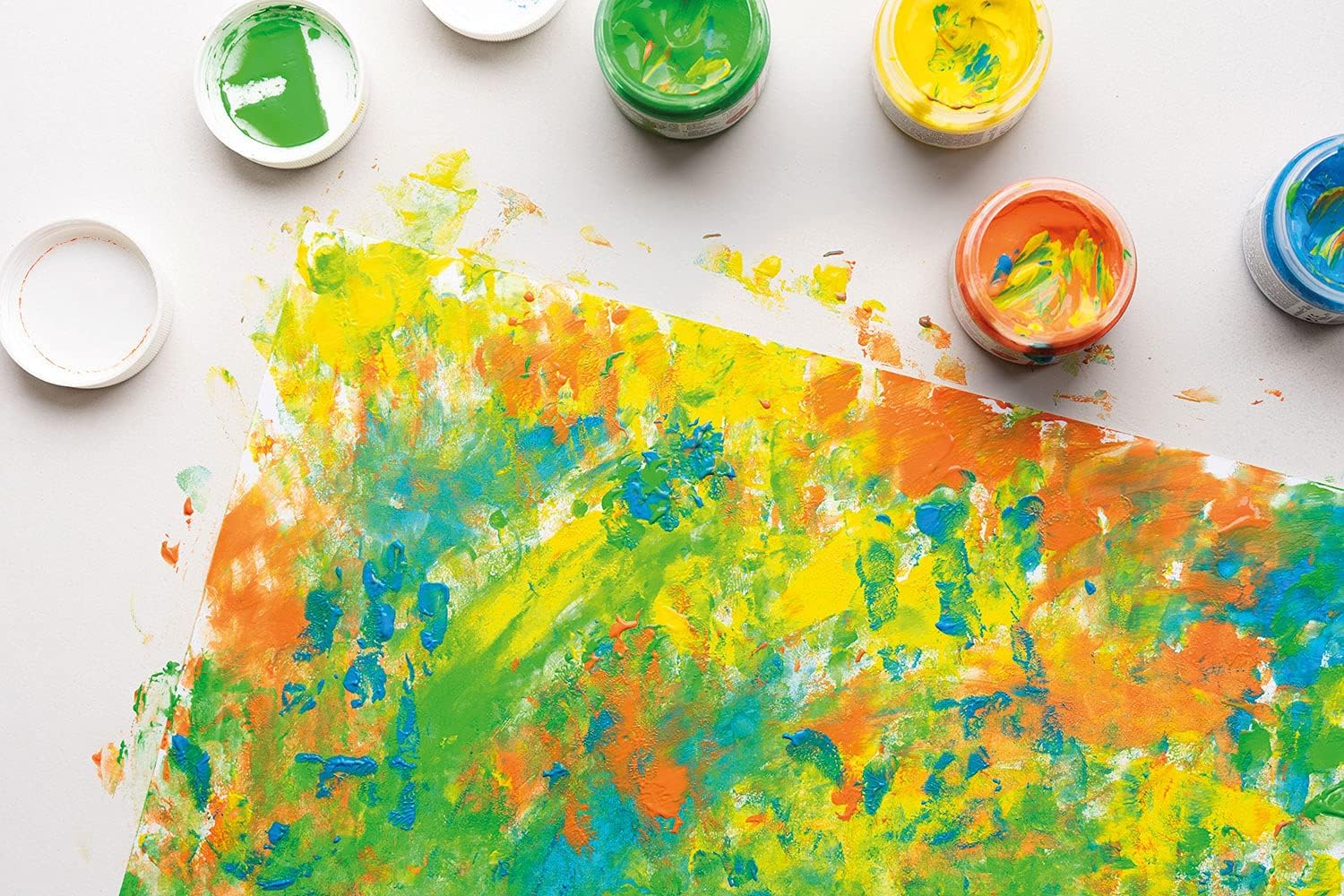Marabu 0303000050800 KiDS Finger Paint Set with 6 Bright Colours 35 ml Each Paraben-Free, Vegan, Lactose-Free, Gluten-Free, Suitable for Painting for Nursery, School, Therapy and Home 6 x 35 ml