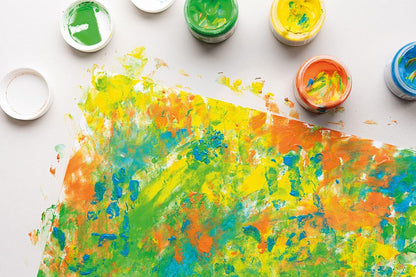 Marabu 0303000050800 KiDS Finger Paint Set with 6 Bright Colours 35 ml Each Paraben-Free, Vegan, Lactose-Free, Gluten-Free, Suitable for Painting for Nursery, School, Therapy and Home 6 x 35 ml