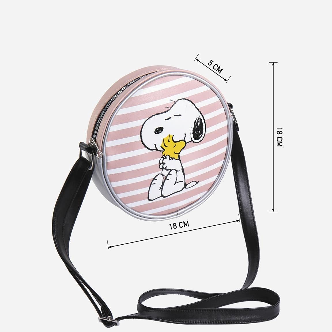 SNOOPY - Faux Leather Handbag 18x18x5cm