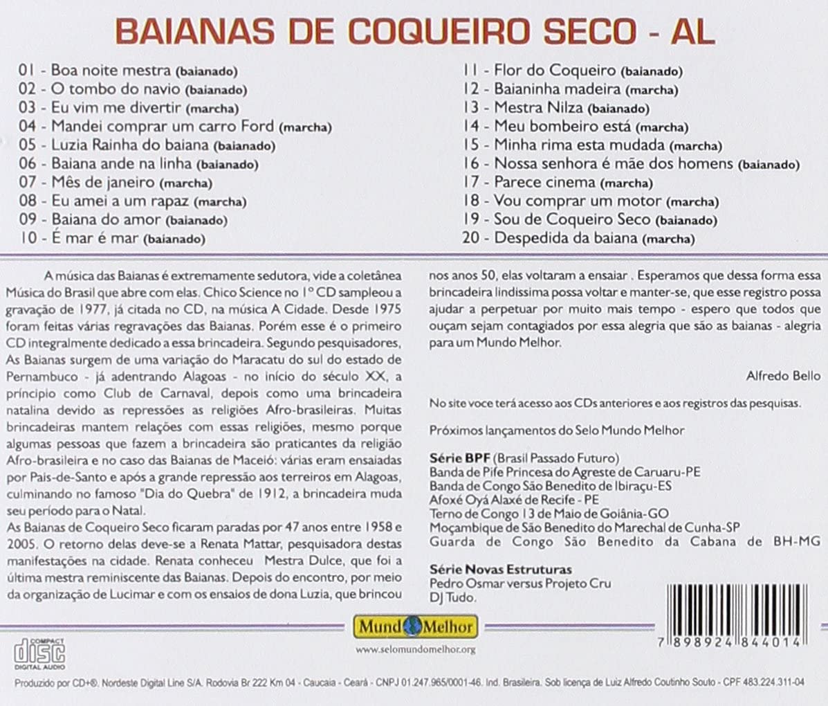 Baianas De Coqueiroseco - Baianas Voltam A Sorrir