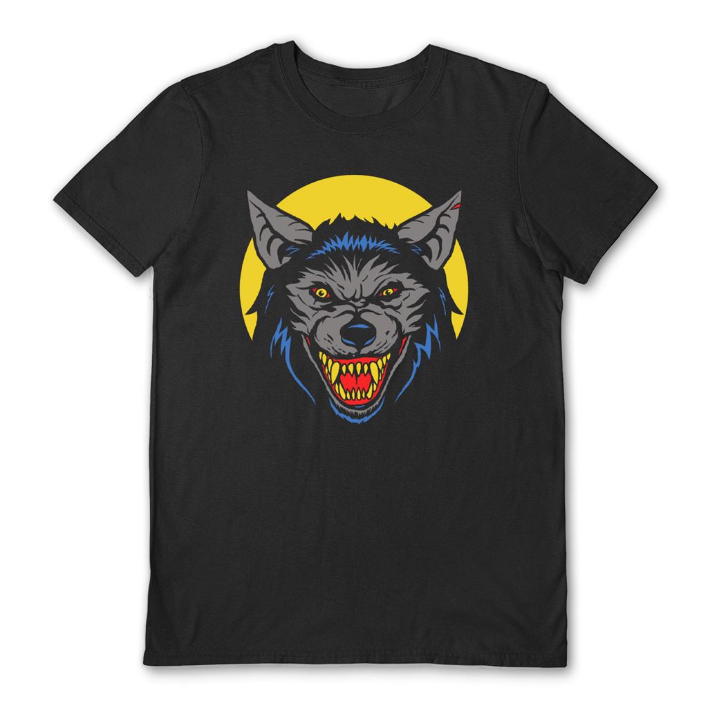 HILLARY WHITE (RETRO WEREWOLF) BLACK UNISEX T-SHIRT