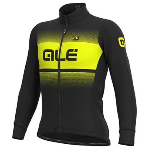Alé Clothing Blend Solid LS Jersey Black/Yellow 3XL