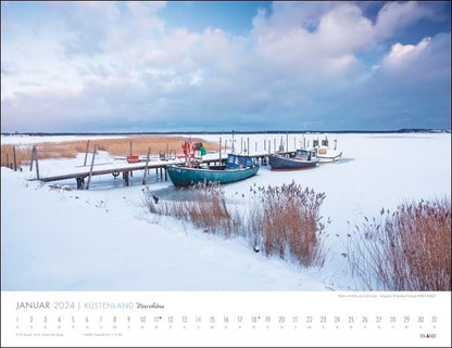 Monats-Wandkalender Kustenland, Meer erleben 2024