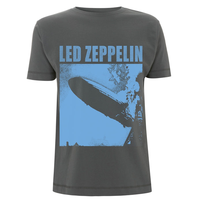 LED ZEPPELIN - LZ1 BLUE COVER GREY T-Shirt Small