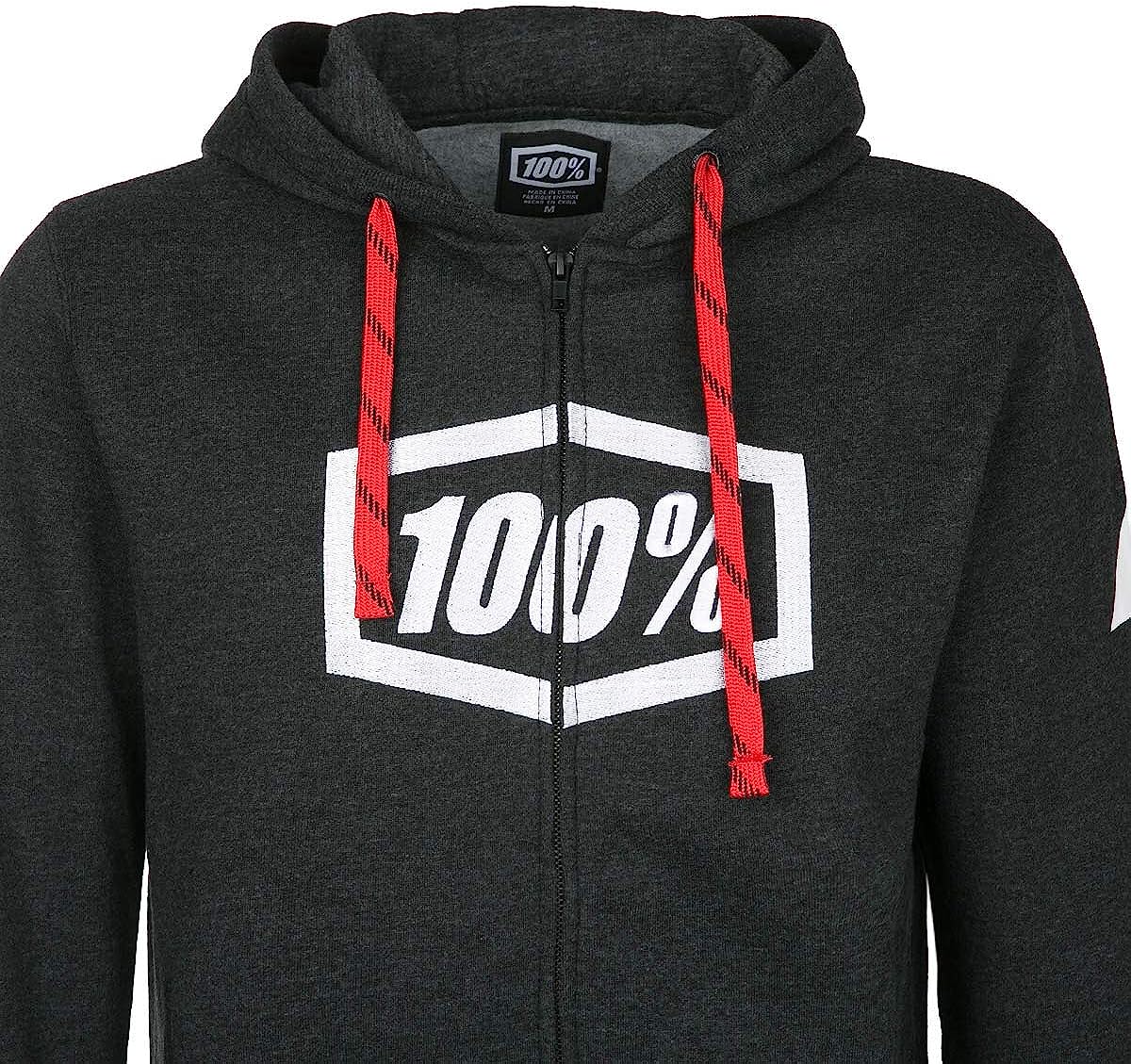 100% Syndicate Zip Hoodie Black Heather / White L