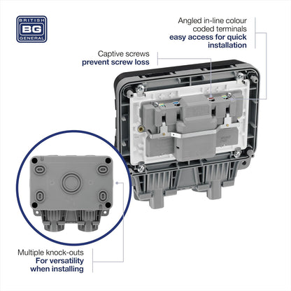 2G Ip66 Rcd Switched Skt