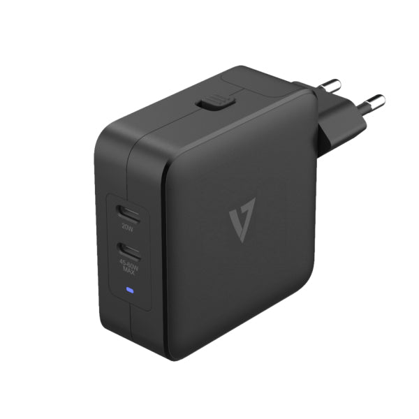 65W Usb-C Pd Gan Ac Charger 2 X Usb-C Ports Intl Plugs