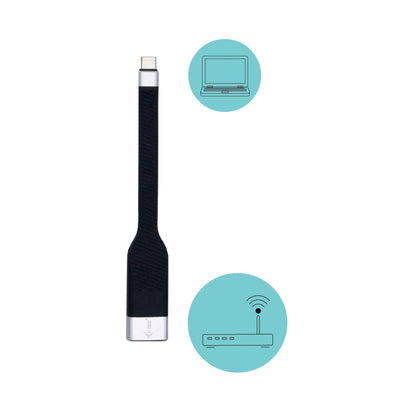 i-tec USB-C Flat Gigabit Ethernet Adapter for Windows MacOS Android Linux