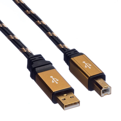 Roline GOLD USB 2.0 Cable | USB 2.0 Hi-Speed cable A - B | M/M | 4.5 m 4.5M Single