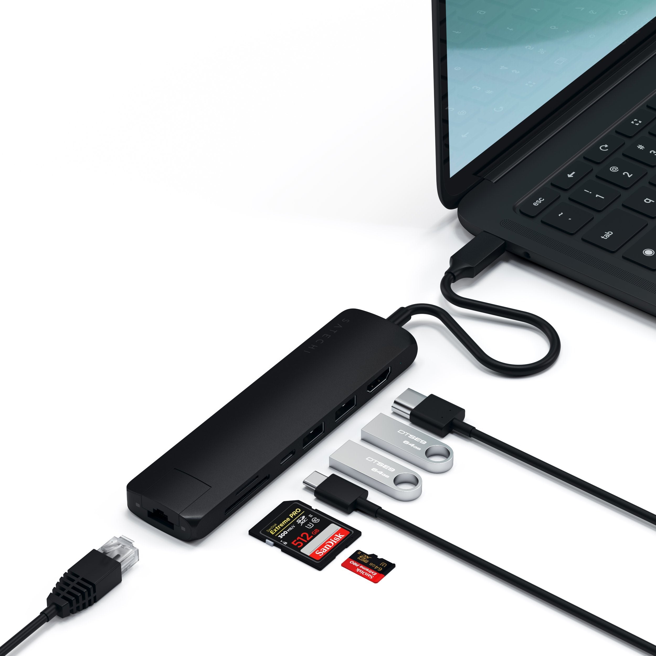 Satechi ST-UCSMA3K notebook dock/port replicator Wired USB 3.2 Gen 1 (3.1 Gen 1) Type-C Black