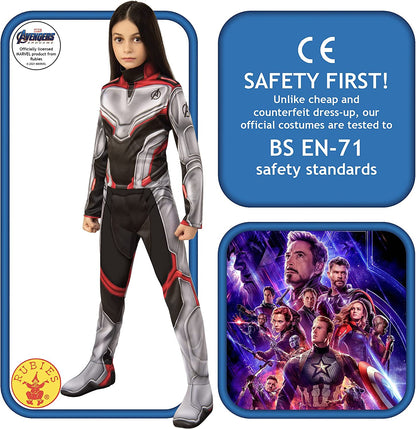 Rubie's Official Marvel Avengers Endgame Team Suit Classic Childs Unisex Costume, Kids Superhero Fancy Dress