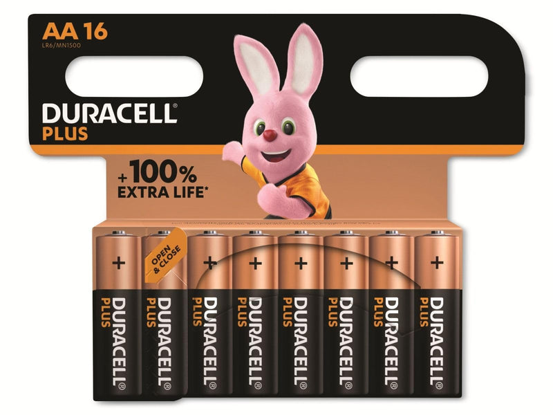 Anand - Duracell Plus AA Alkaline Battery (Pack 16) MN1500B16PLUS