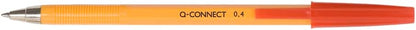 Q-Connect Ballpoint Pen Fine Red (Pack of 20) 0.4 ballpoint Red