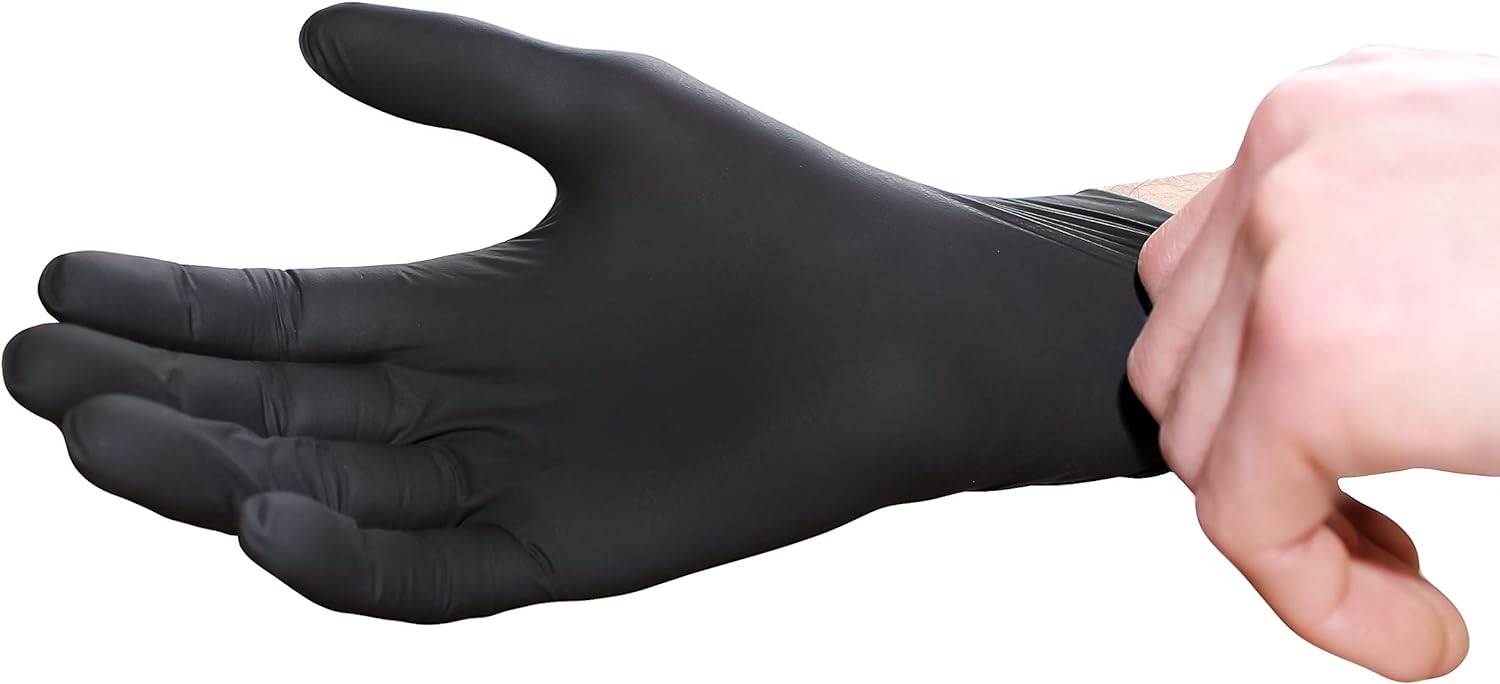 PAPSTAR unisex Einmalhandschuhe black schwarz GroB
