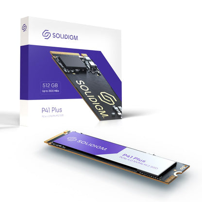 Solidigm™ P41 Plus Series 512GB SSD Internal solid state Drive GEN 4 NVMe 4.0 x4 M.2 SSD 2280 3D NAND Internal Solid State Drive (512GB, M.2 80mm, PCIe 4.0 x4)