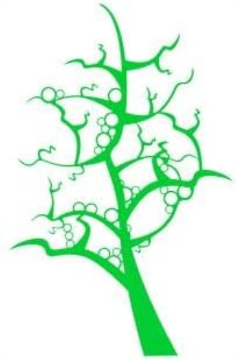 Bullium Tree Stickers 54 x 84 cm Colour 518 54 x 84 Meadow Green