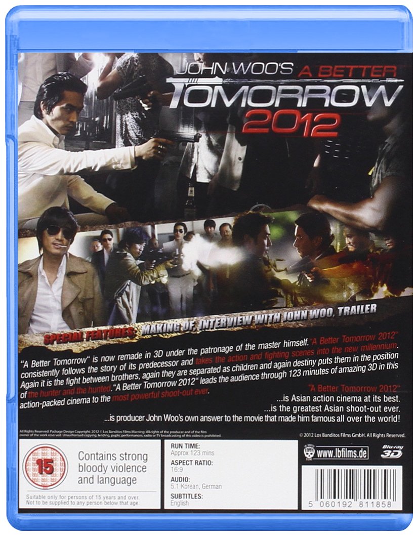 A Better Tomorrow 2012 3D (John Woo) (Blu-ray 3D + Blu-ray)