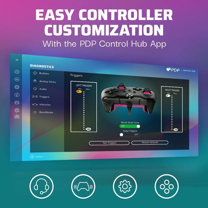 PDP Wired Controller Fuse Black for Xbox Series X|S, Gamepad, Wired Video Game Controller, Gaming Controller, Xbox One, Officially Licensed - Xbox Series X