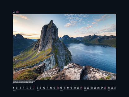 KUNTH Monats-Wandkalender Magie der Berge 2024
