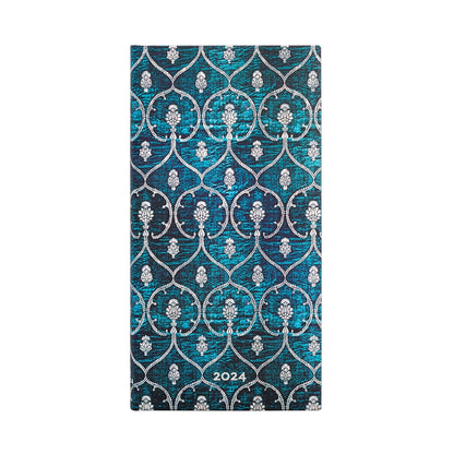 Blue Velvet Slim Verso 12-month Dayplanner 2024