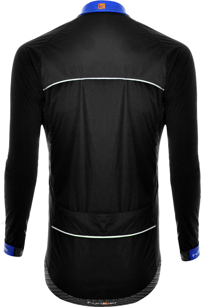 Funkier Hydro J-657 Ultra Light Rain Showerproof Jacket in Black/Blue - XX-Large