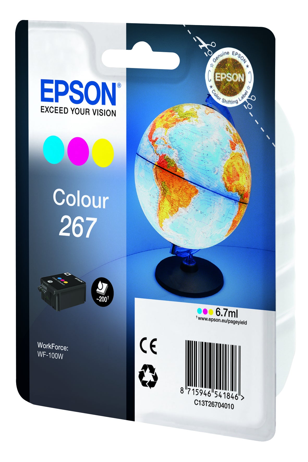 Epson T267 Tintenpatrone Globus, Multipack 3-Farbig