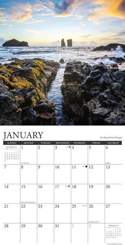 Ocean View 2024 12 X 12 Wall Calendar