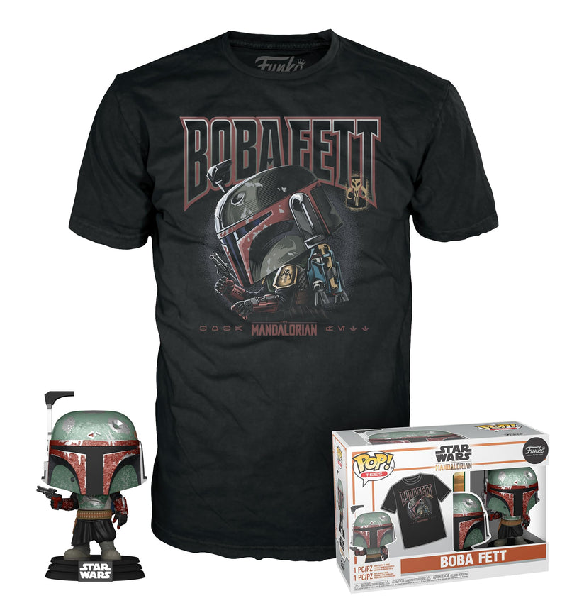 Funko Pop! & Tee: Tar Wars - Boba Fett - Small - (S) - Star Wars - T-Shirt - Clothes With Collectable Vinyl Figure - Gift Idea - Toys and Short Sleeve Top for Adults Unisex Men and Women
