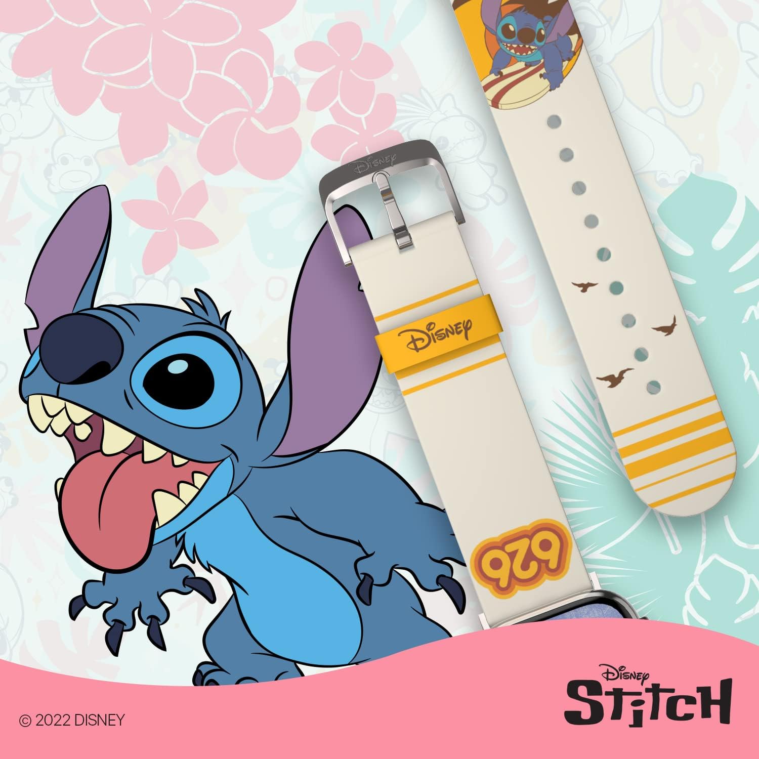 Disney: Stitch - Surfer Smartwatch Band - Officially Licensed, Compatible with Every Size & Series of Apple Watch (not included) Stitch Surfer