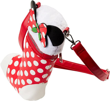 Loungefly Disney Minnie Stocking Crossbody Bag Red