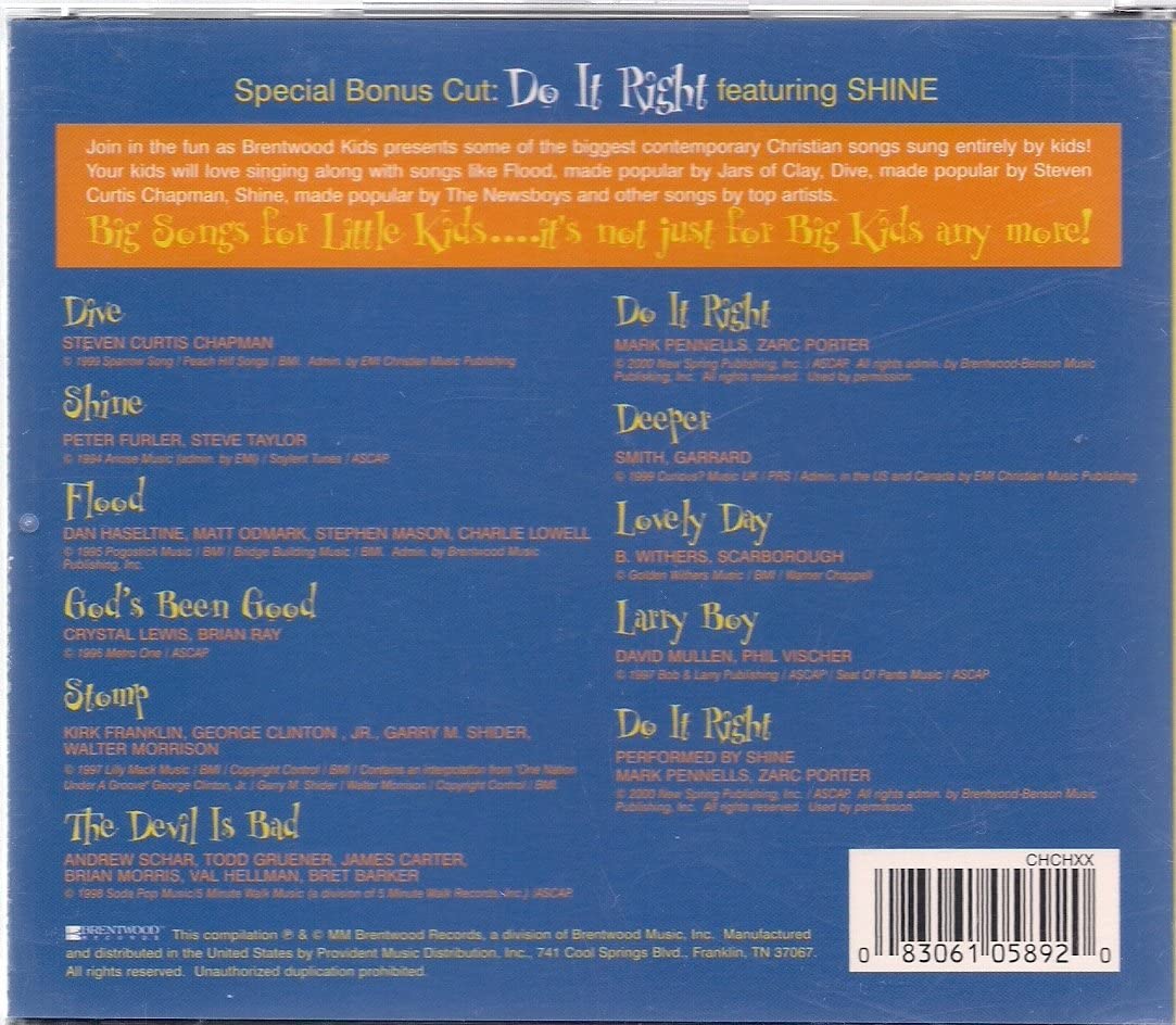 Brentwood Kids - Big Songs for Little Kids: I Feel Like Dancing