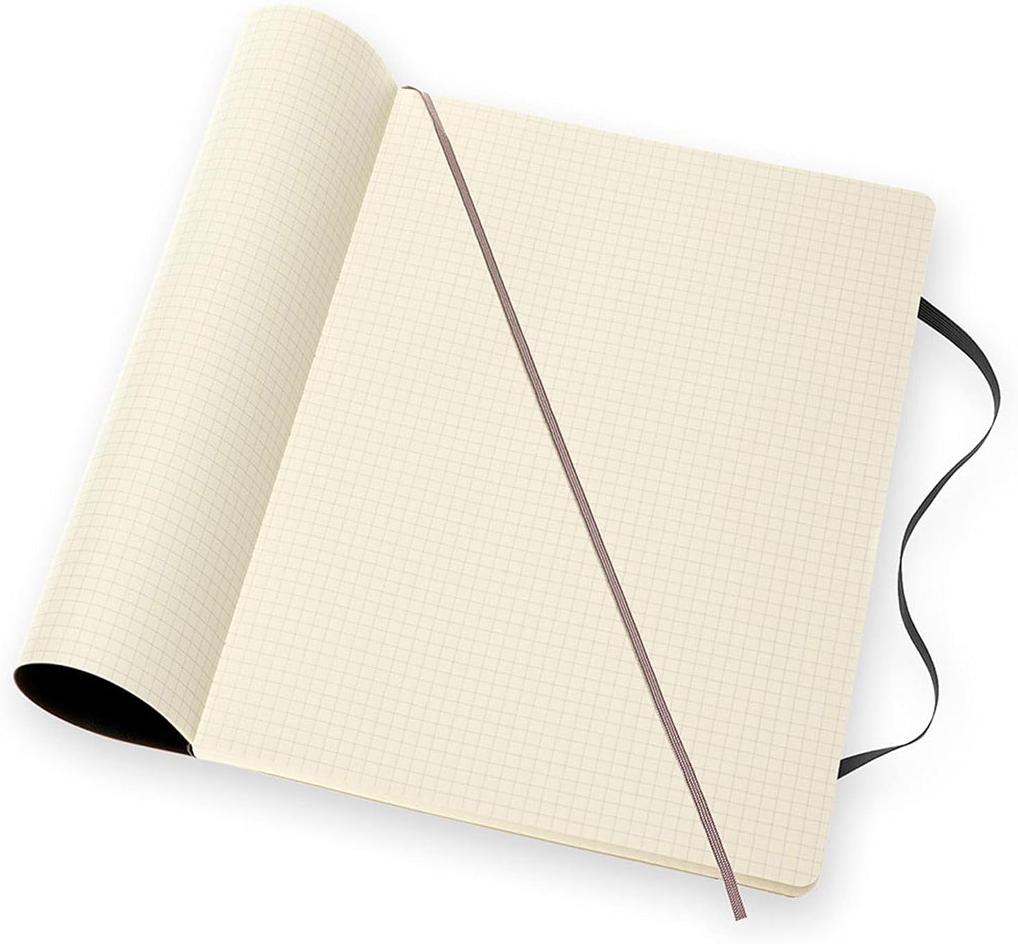 Moleskine Classic Squared Notebook, Notebook with Soft Cover and Elastic Closure, Dimensions A4 21 x 29.7 cm, Colour Black, 192 Pages Black A4 Squared