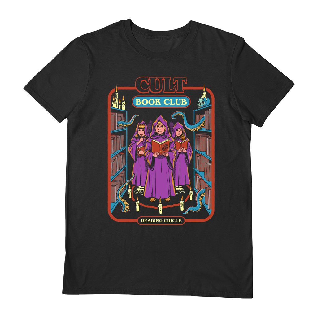STEVEN RHODES - CULT BOOK CLUB BLACK T-SHIRT