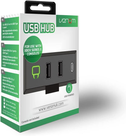 Venom VS2884 interface hub USB 3.2 Gen 1 (3.1 Gen 1) Type-C Black