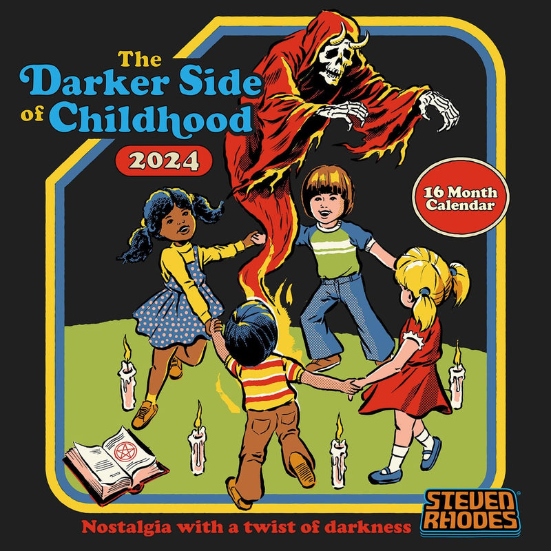 Steven Rhodes Calendar 2024 (Darker Side of Childhood Design) - Month to a View Planner 30cm x 30cm - Official Merchandise