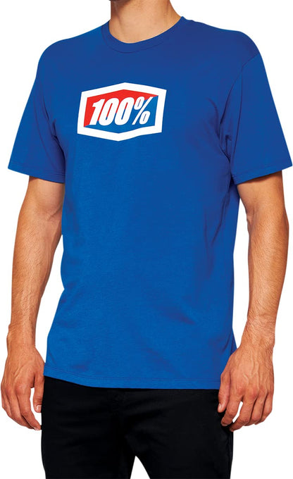 100% OFFICIAL Short Sleeve T-Shirt Royal M