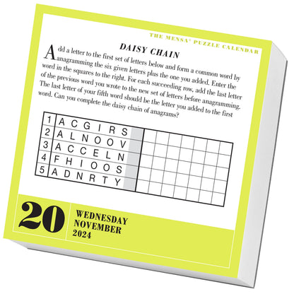 Mensa® 365 Brain Puzzlers Page-A-Day Calendar 2024