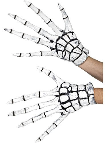 Smiffys Grim Reaper/Skeleton Gloves, White