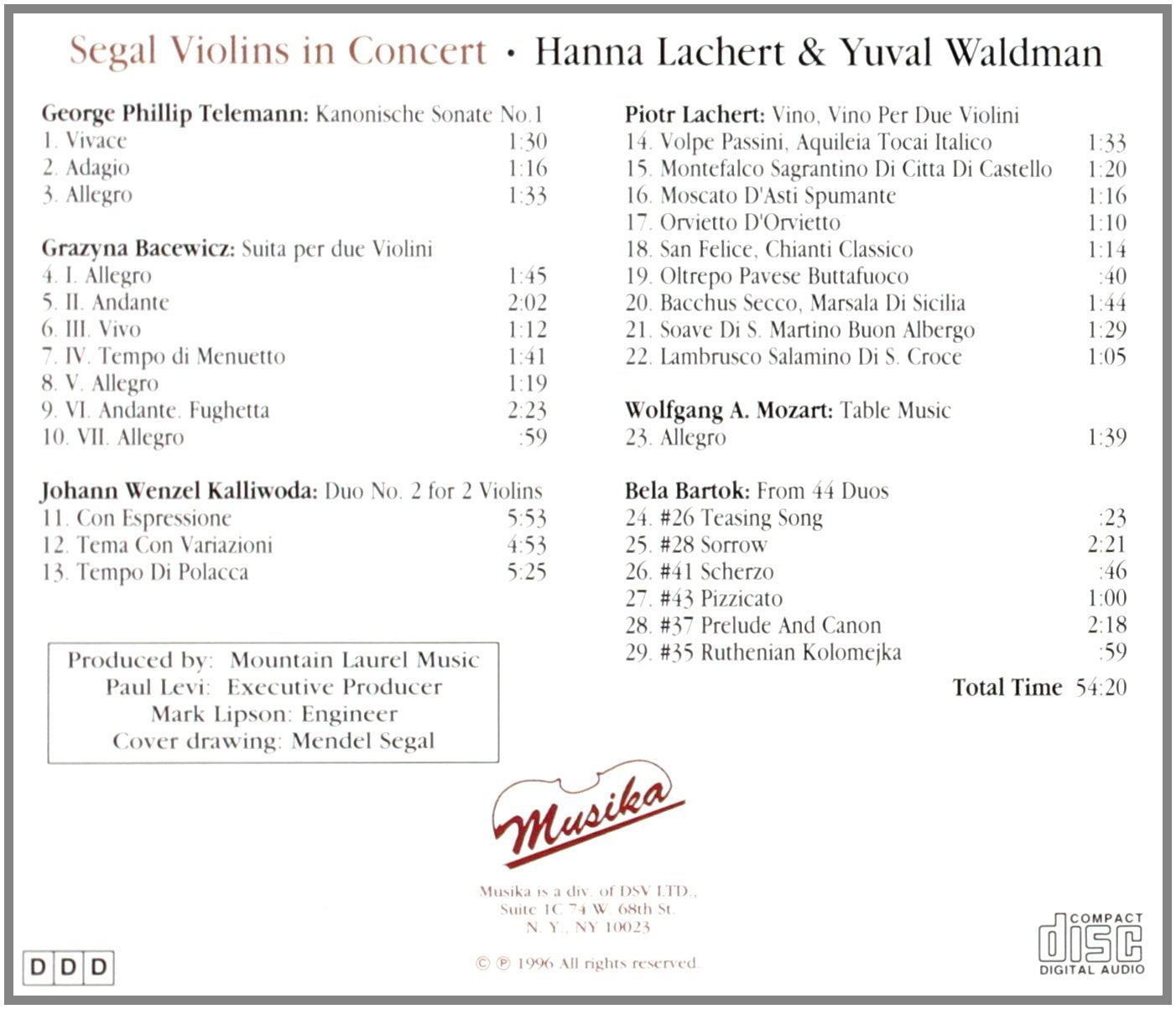 Segal Violins in Concert